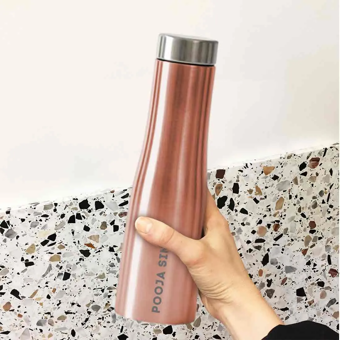 Custom Metal Water Bottles for Home Office Restaurants Hotels-Rose Gold-750ml