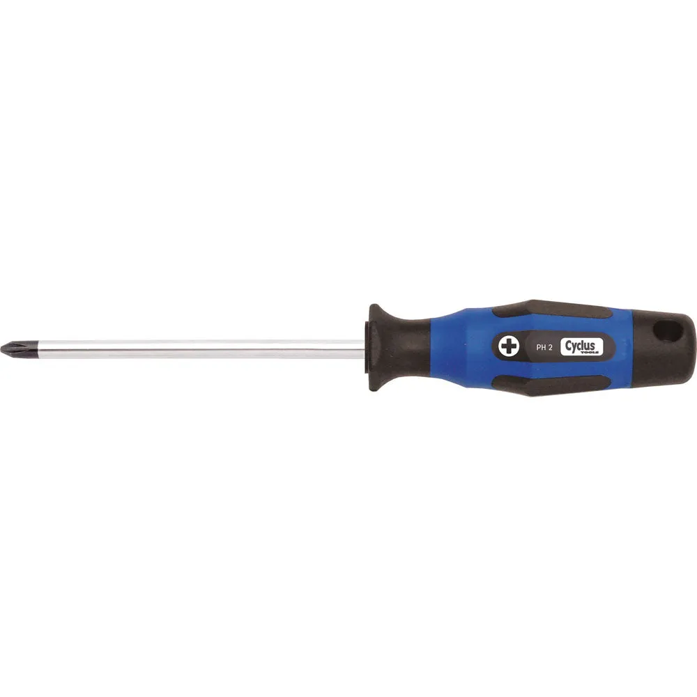 Cyclus Tools Screwdriver Phillips Ph 1X100 Black Tip, Multicomponent Handle