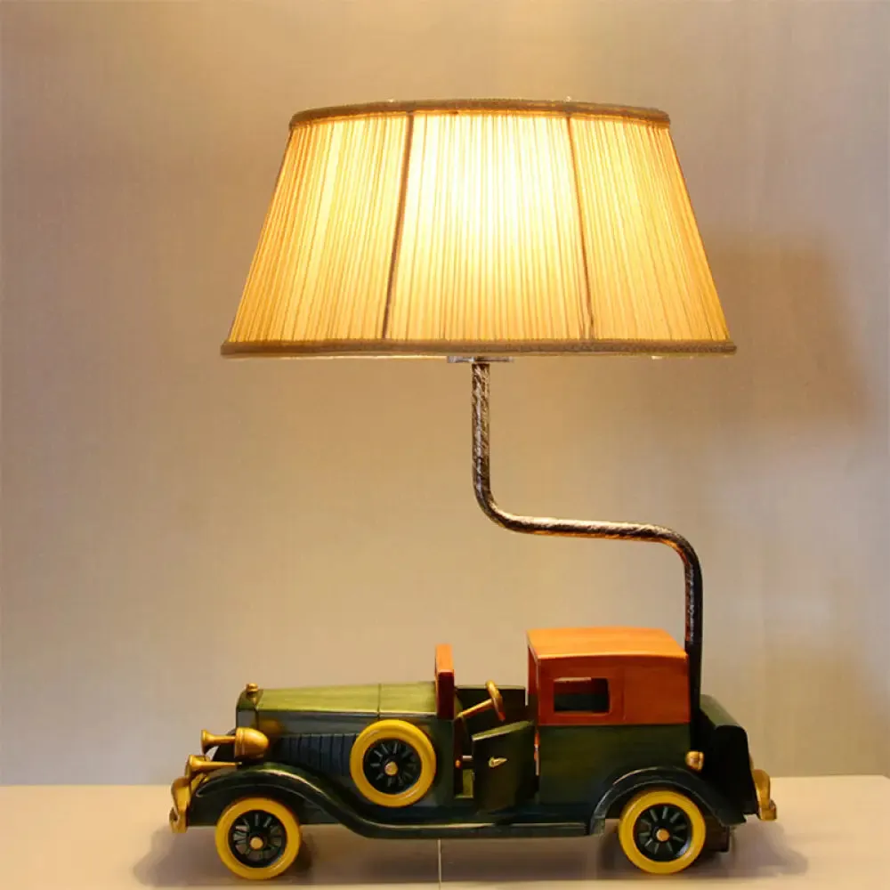 Dark Cartoon Car Desk Lamp - Resin 1-Light Desk Light for Boys Bedroom