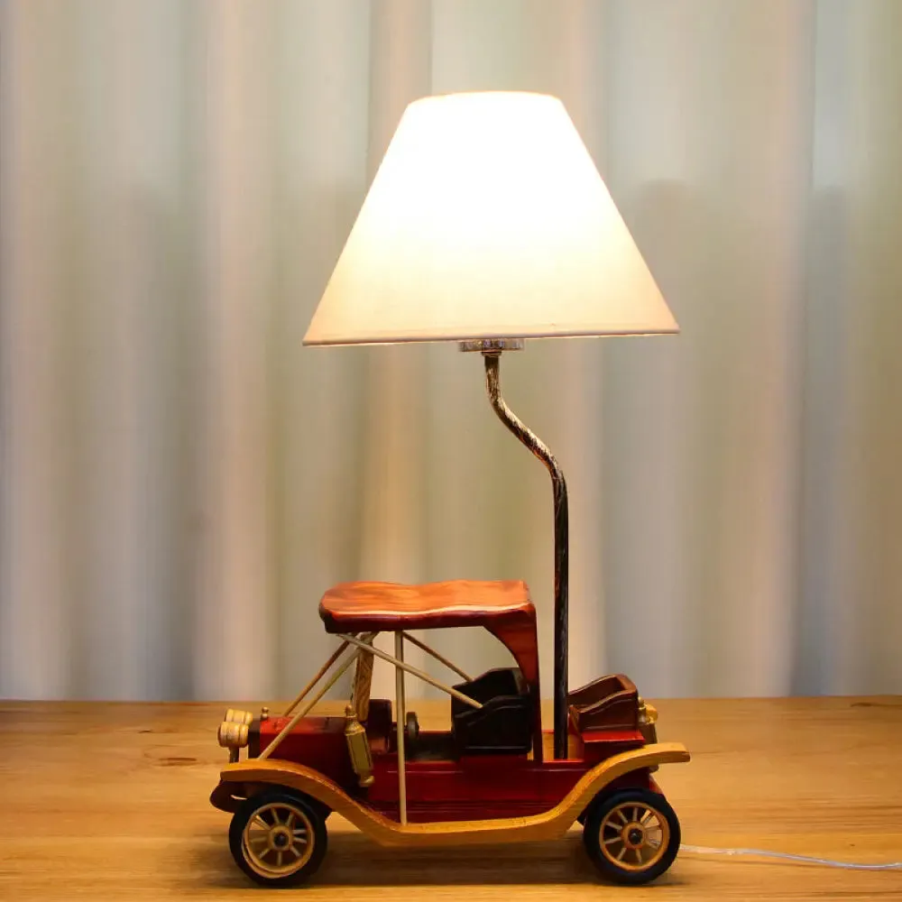 Dark Cartoon Car Desk Lamp - Resin 1-Light Desk Light for Boys Bedroom