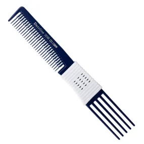 Dateline Professional Blue Celcon Teasing Comb with Rubber Grip & 5 Tails 8" 301R - Plastic