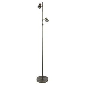 DAXAM LED Twin Adjustable Floor Lamp Antique Brass