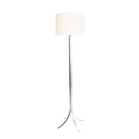 DEMPSEY IRON FLOOR LAMP - SILVER LEAF