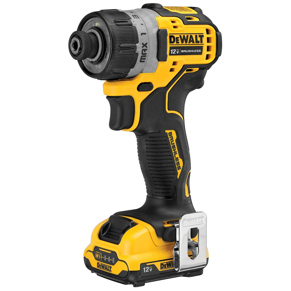 DeWALT DCF601F2 12V MAX XTREME Brushless 1/4 Inch Cordless Screwdriver Kit