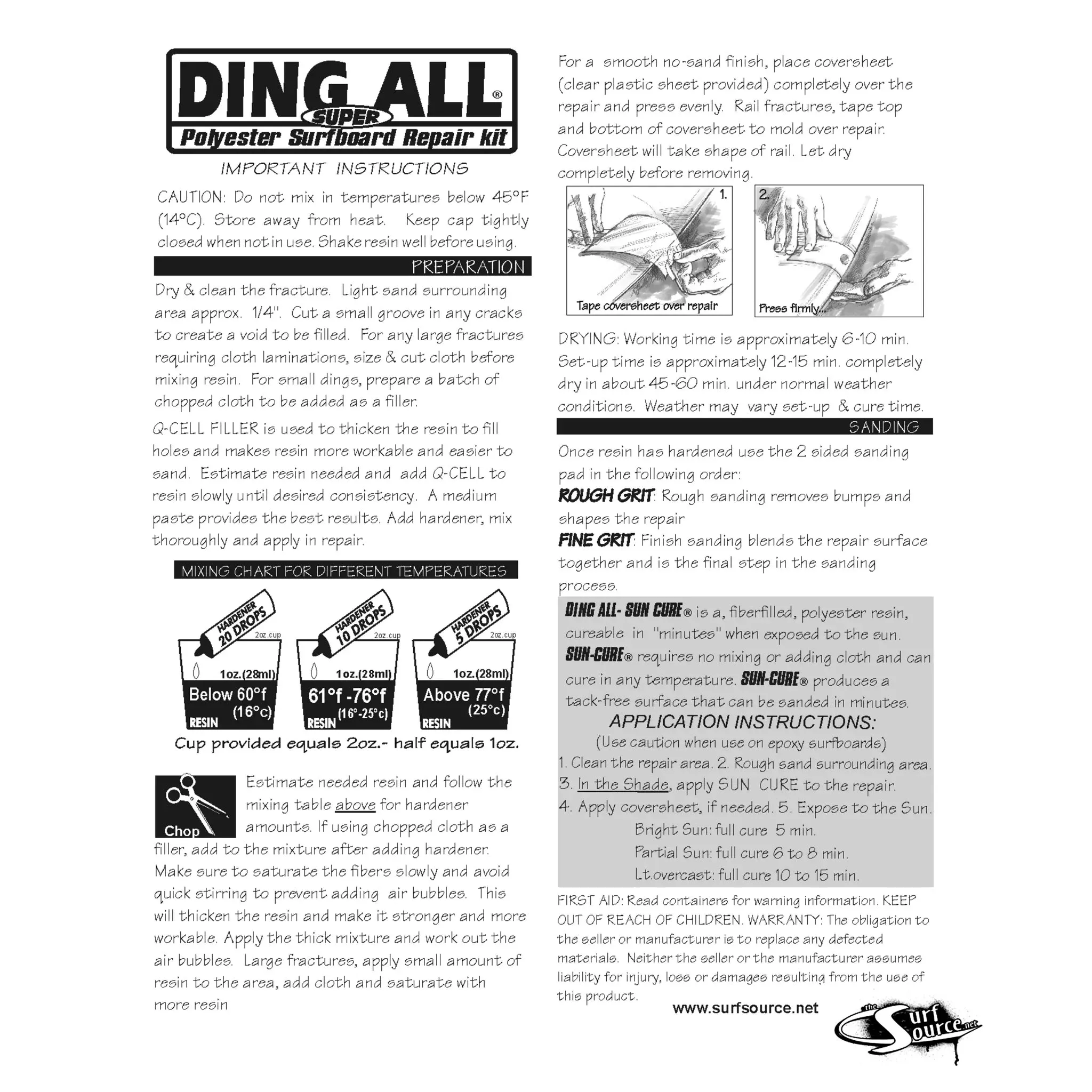 Ding All Super POLY Repair Kit