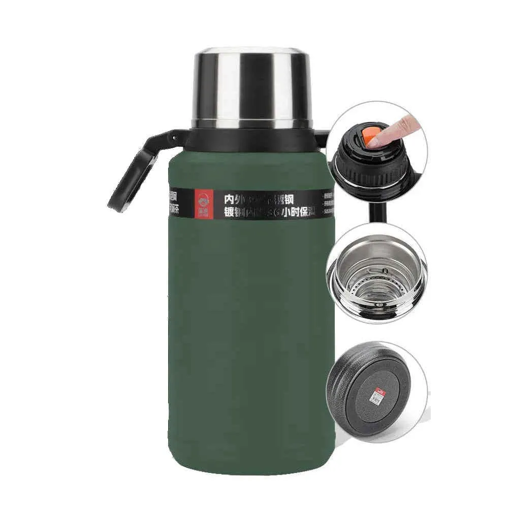 DKADI KD9062 Double Wall Insulated Large Vacuum Flasks Bottle (2.5 or 3 or 3.5 Liters)