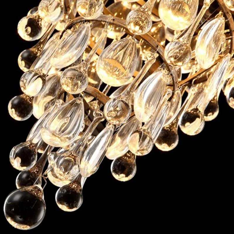 Empire Style Retro Vintage Cooper Crystal Drops E14 LED Chandeliers