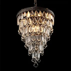 Empire Style Retro Vintage Cooper Crystal Drops E14 LED Chandeliers