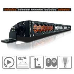 Extreme LED - 30" X6S Slim Amber/White 150W LED Light Bar & Harness