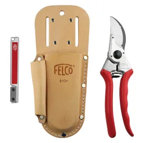 FELCO 2 Pruner with Sharpener & FELCO 910  Holster Combo Kit