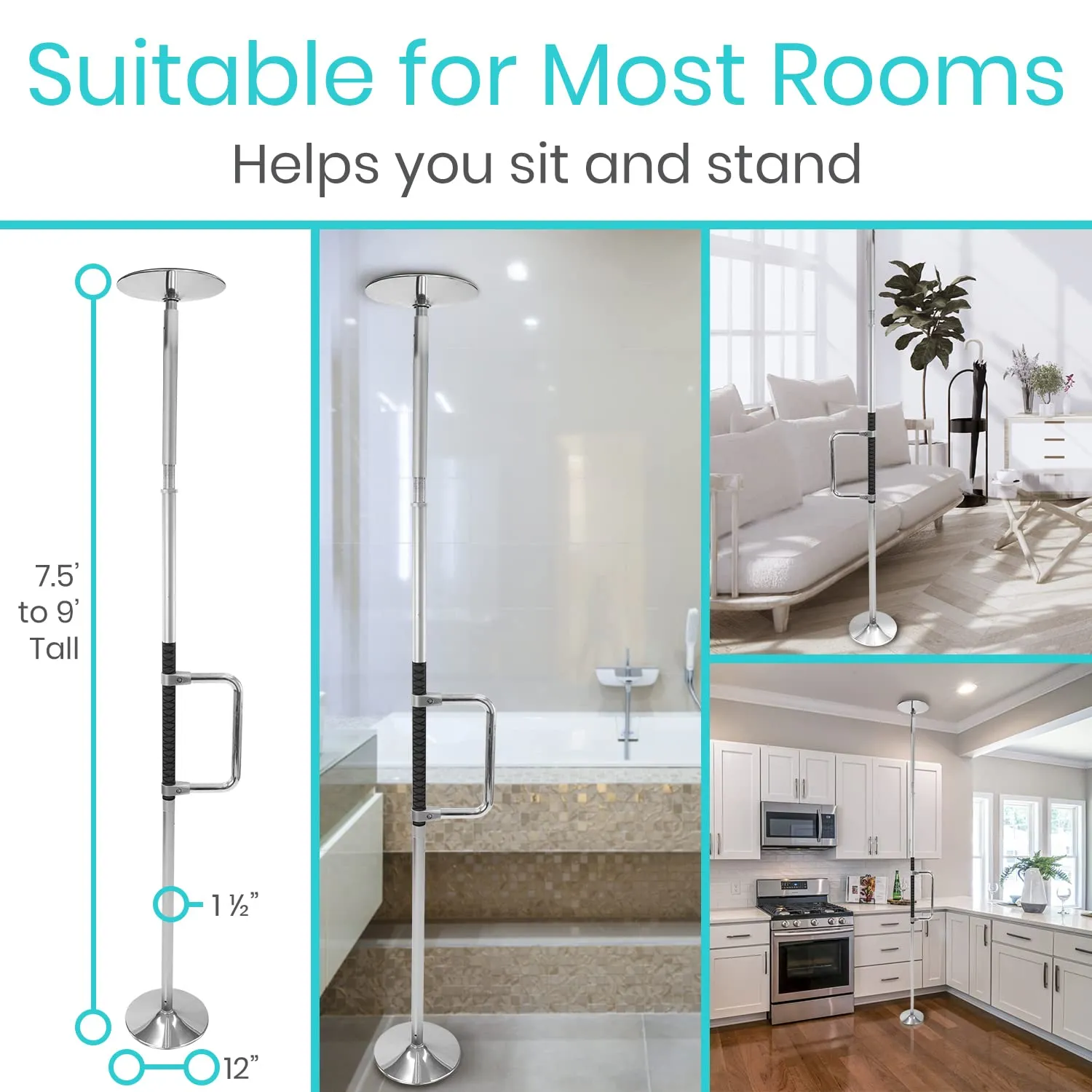 Floor to Ceiling Grab Bar