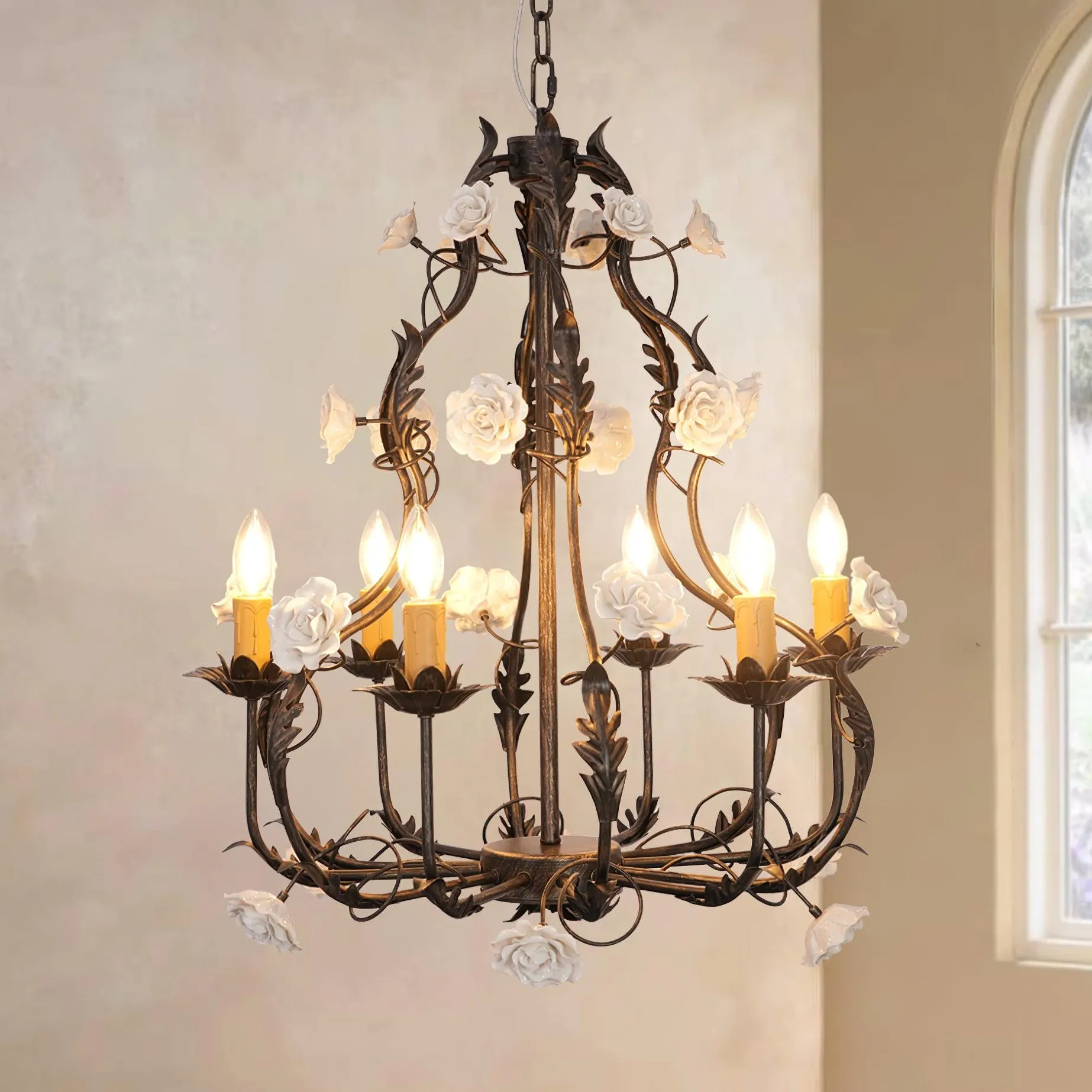 Florentine Rose Garden Chandelier