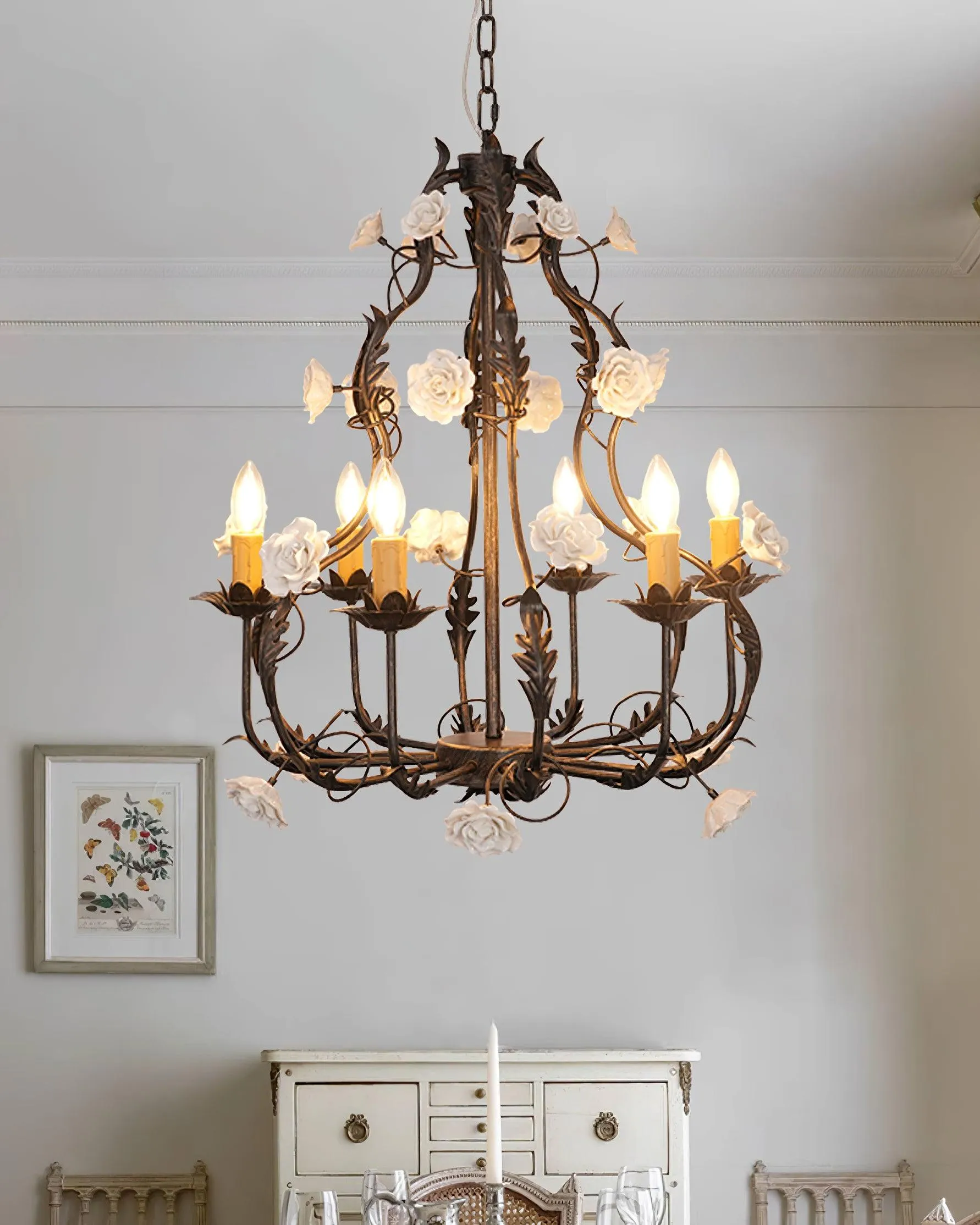 Florentine Rose Garden Chandelier