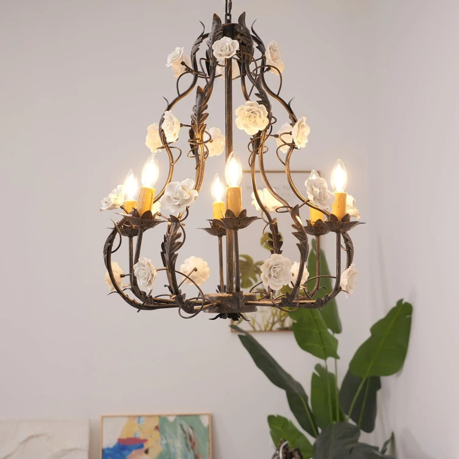 Florentine Rose Garden Chandelier