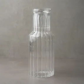 Fluted Glass Carafe With Lid