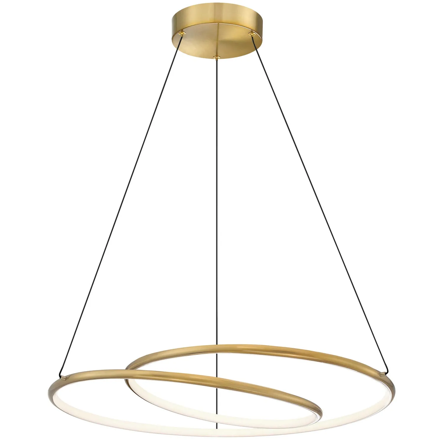 Gabriel LED Chandelier in Aged Brass