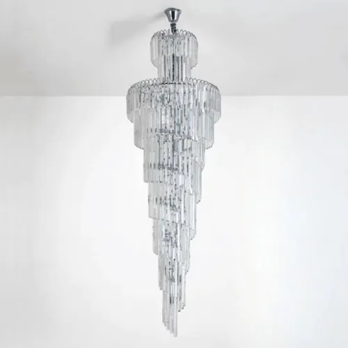 Geminus XT Long Crystal Chandelier