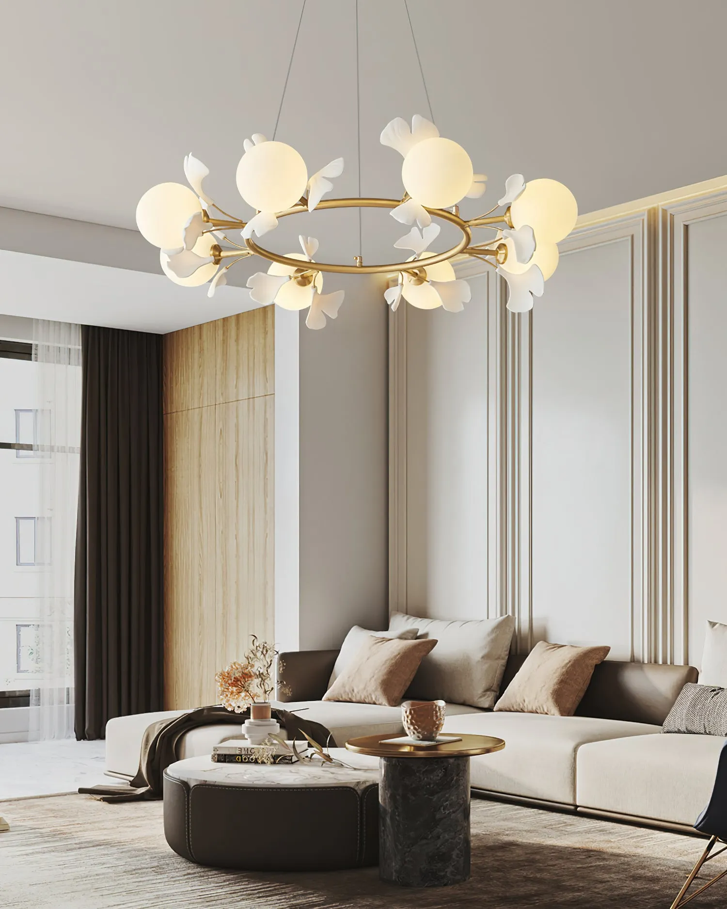 Ginkgo Rosalia Chandelier