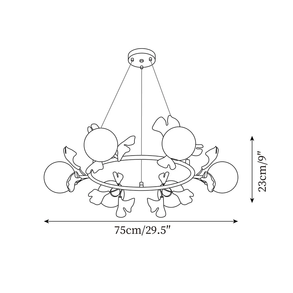 Ginkgo Rosalia Chandelier