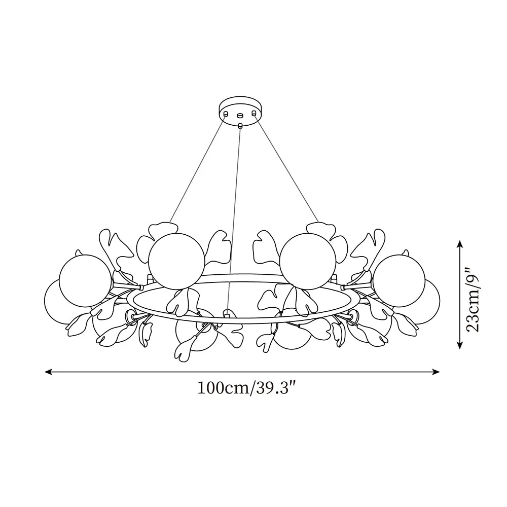 Ginkgo Rosalia Chandelier