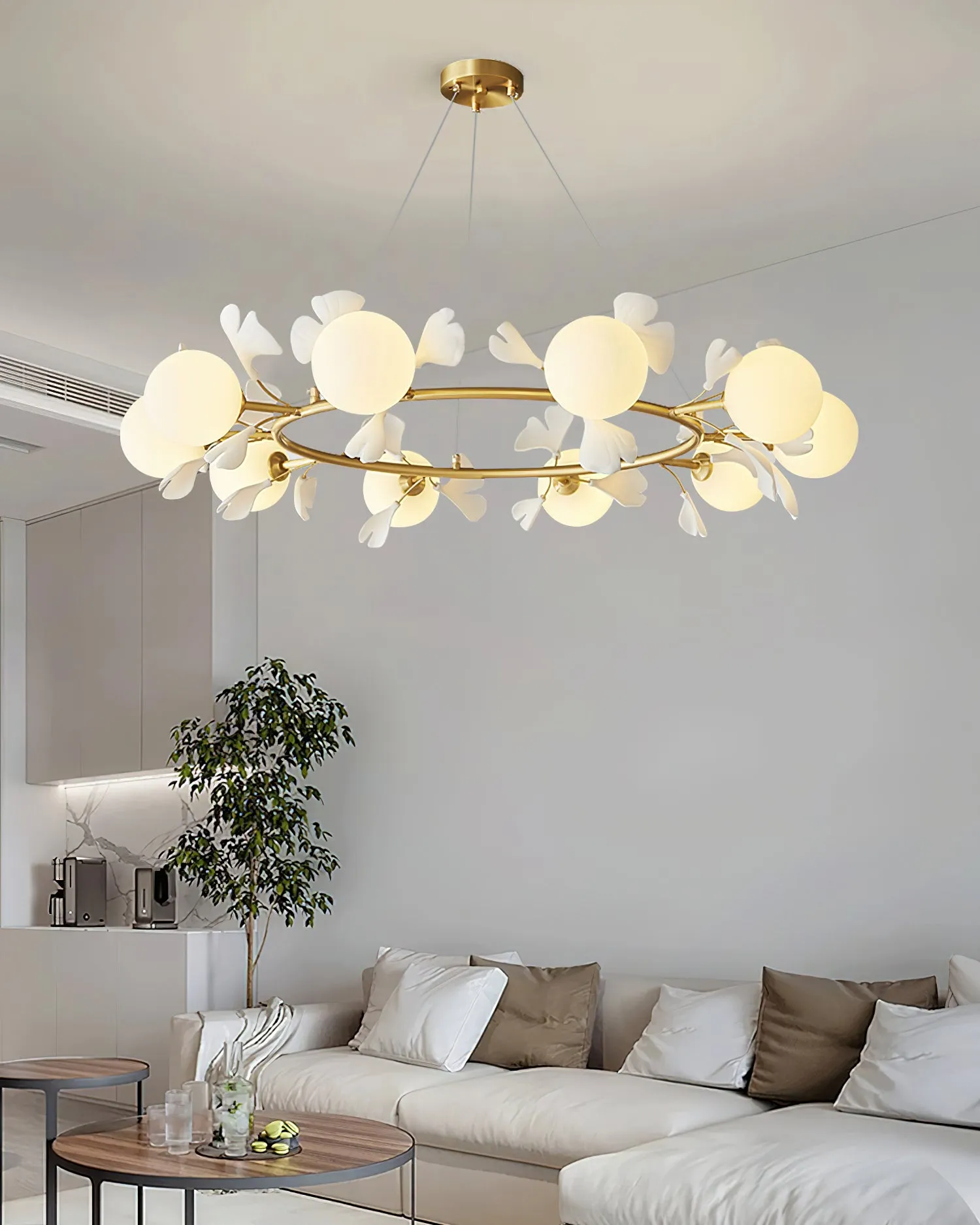 Ginkgo Rosalia Chandelier