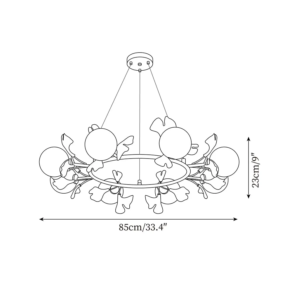 Ginkgo Rosalia Chandelier