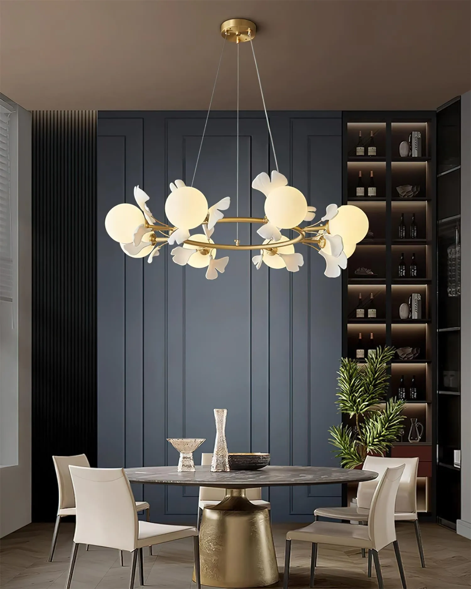 Ginkgo Rosalia Chandelier