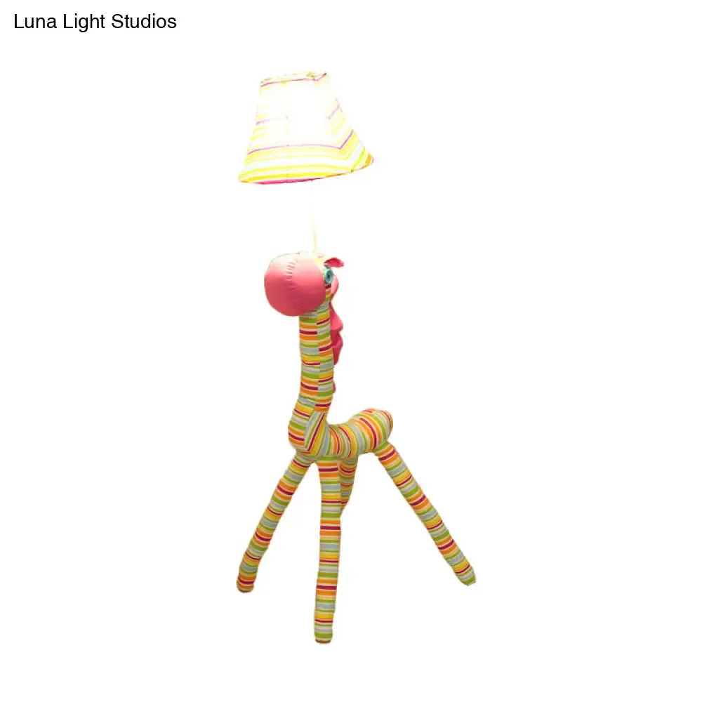 Giraffe Stripe Floor Lamp - 1 Light, Multi-Colored Cartoon Design for Living Rooms