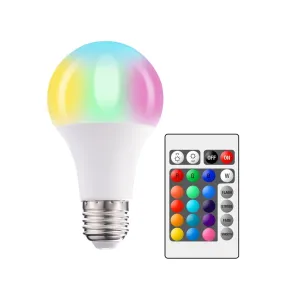 Glow LED Multi-Color RGB Light Bulb with Remote - 5 Watt