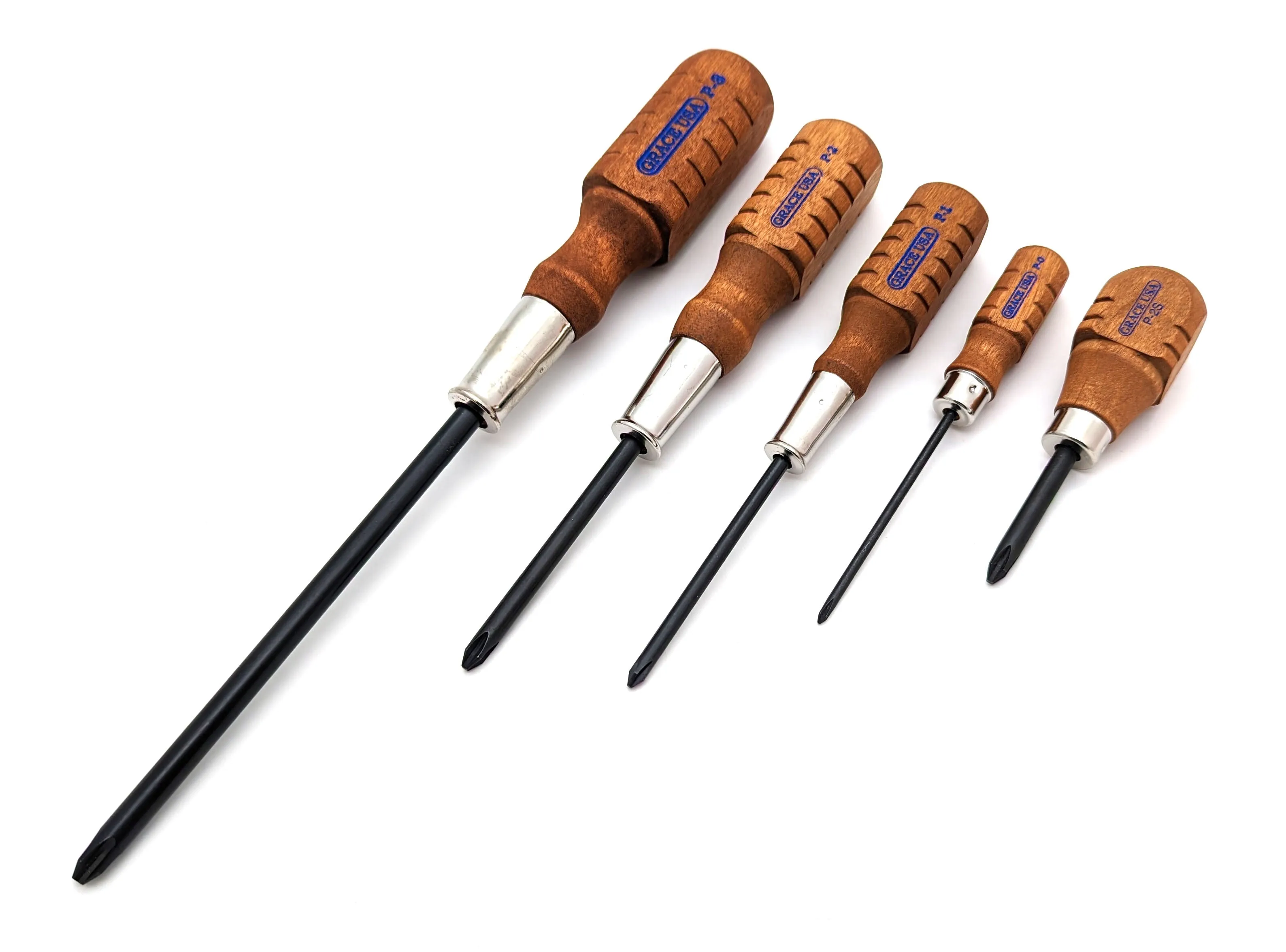 Grace USA 5 Piece Phillips Screwdriver Set