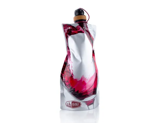 GSI Outdoors Soft Sided Wine Carafe – 750ml – Durable, Collapsible, and Travel-Friendly for Outdoor Wine Enthusiasts