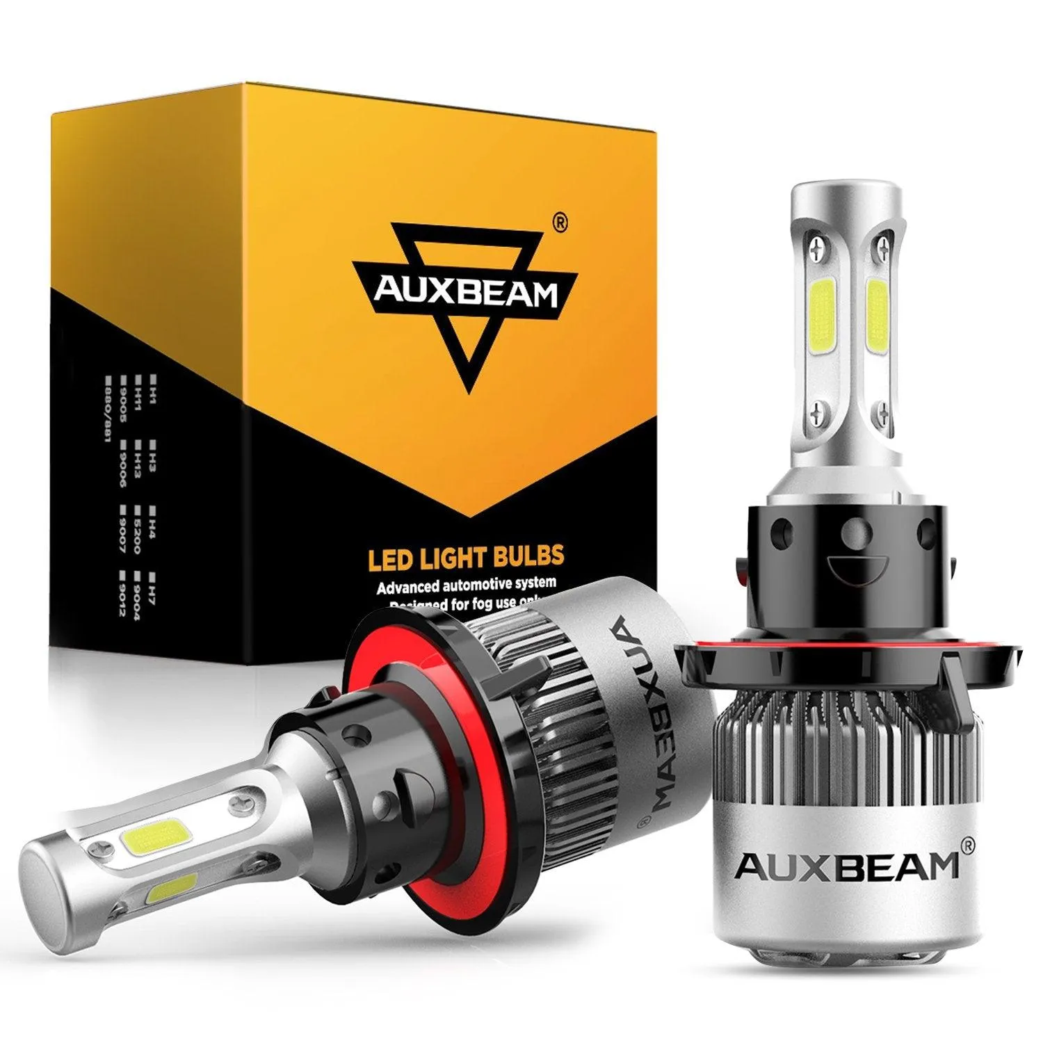 H13/9008 LED Headlight Bulbs 72W 8000ML S2 Series Super Brightes COB 6500K Cool White | 2 Bulbs