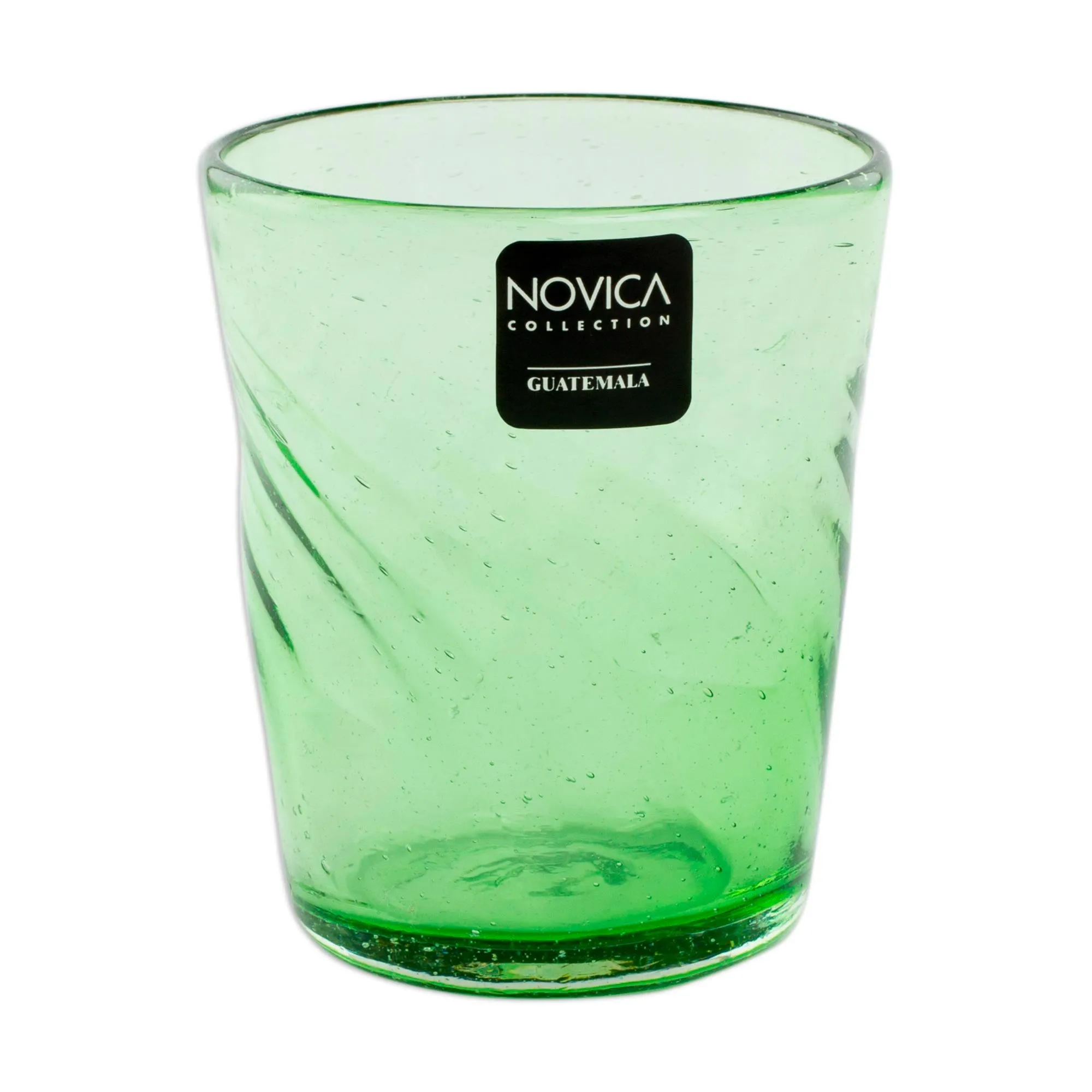 Handblown Green Recycled Glass Pitcher Set for 2  - Cool Chalice | NOVICA