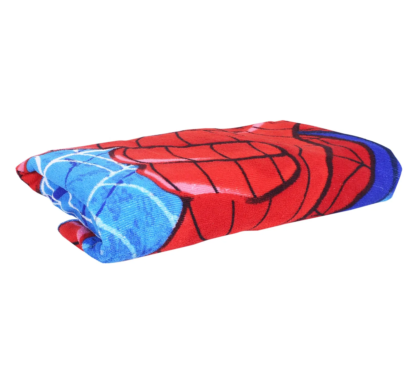 Heart Home Marvel Spiderman Kids Bath Towel|Soft Cotton Towel for Kids|Sides Stitched Baby Towel|400 GSM Toddler Bath Towel|24x48 Inch (Red)