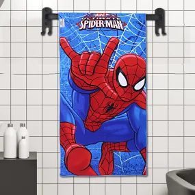 Heart Home Marvel Spiderman Kids Bath Towel|Soft Cotton Towel for Kids|Sides Stitched Baby Towel|400 GSM Toddler Bath Towel|24x48 Inch (Red)