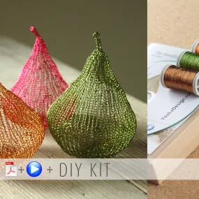 How to wire crochet a Pear - DIY kit