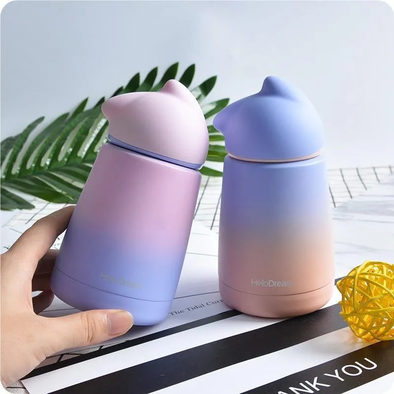 Kawaii Pastel Cat Water Bottle