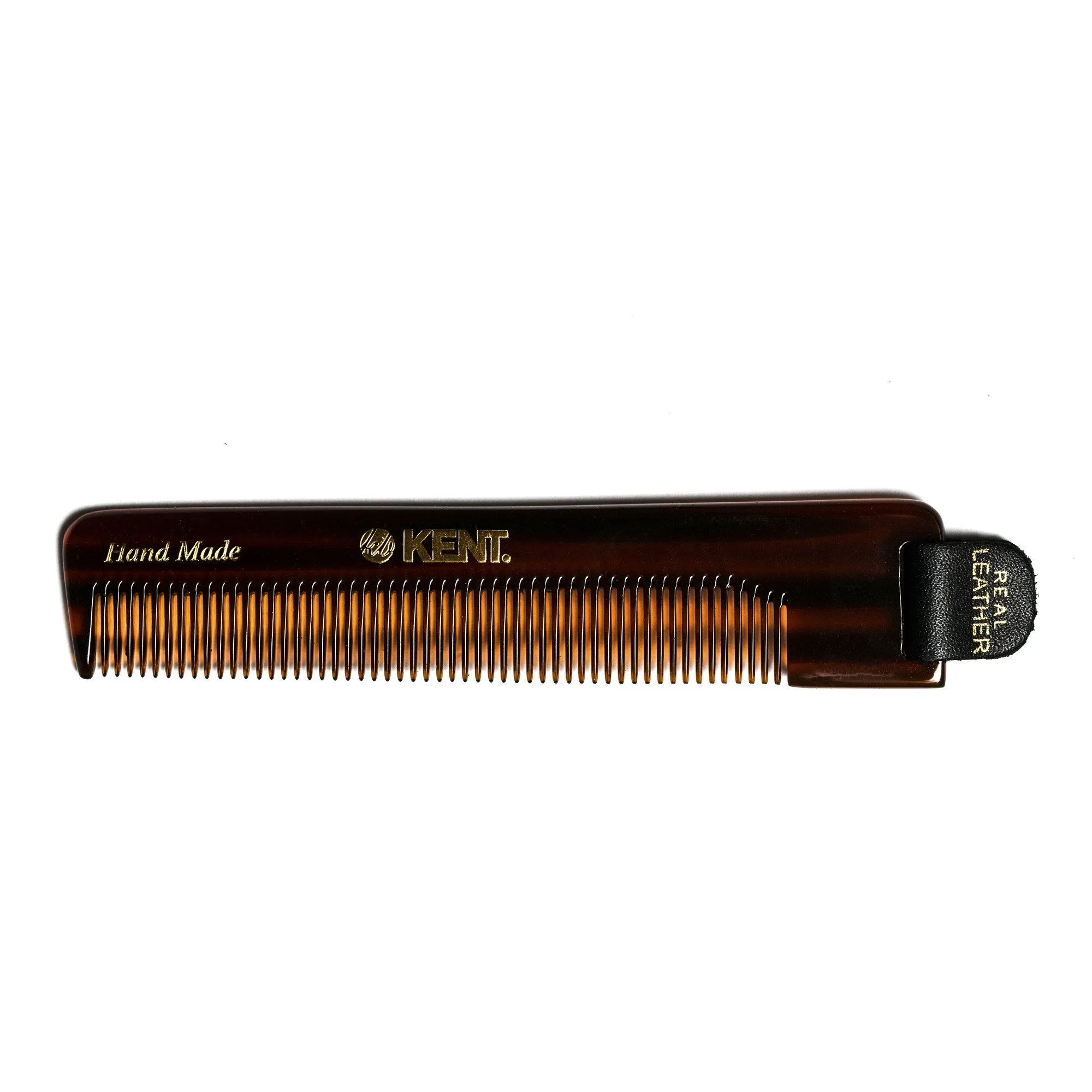 Kent NU22 Fine Tooth Comb with Black Leather Case