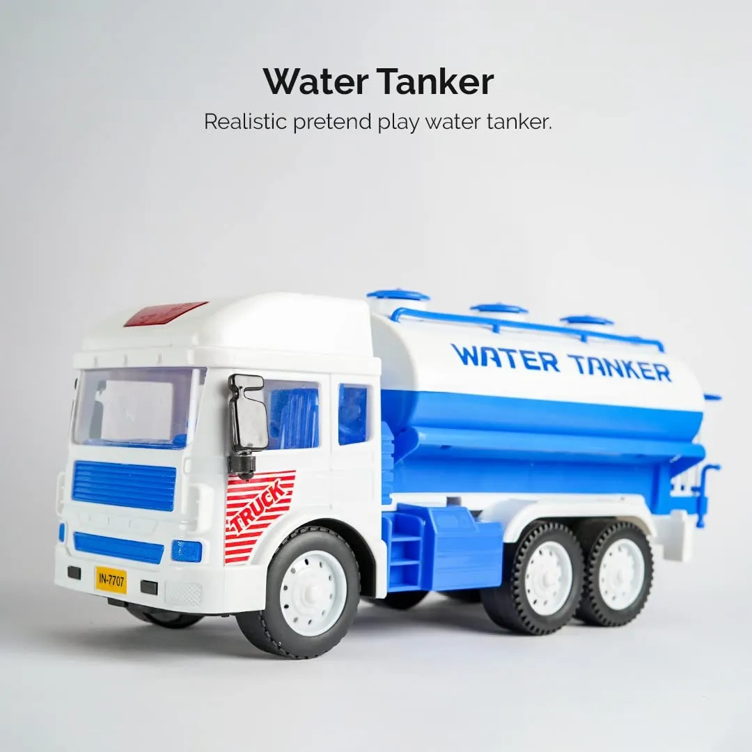 KIDS 6X6 WHEELER WATER TANKER TRUCK TOY FRICTION POWERED UNBREAKABLE TRUCK BEST GIFTS TOYS FOR KIDS