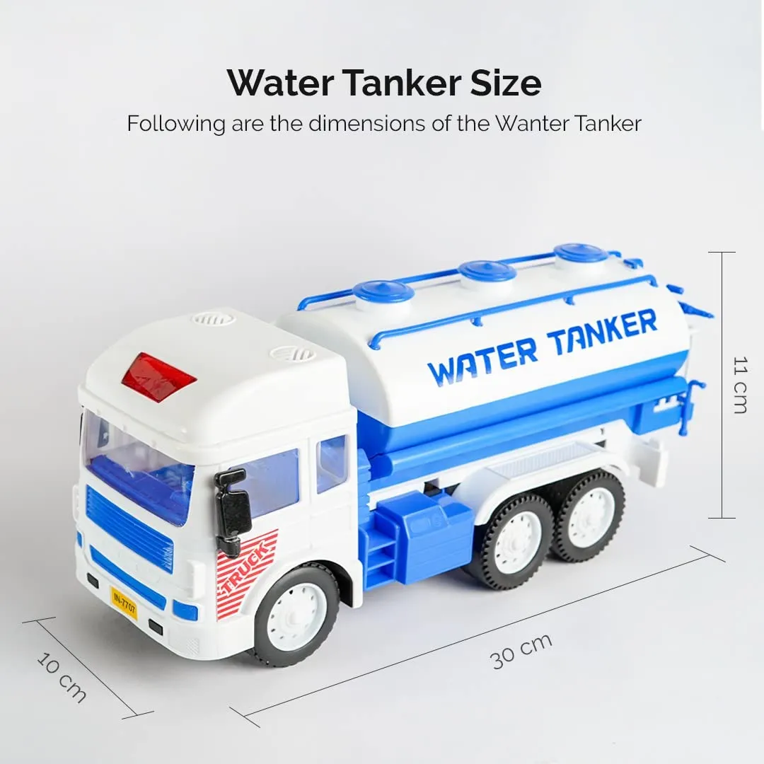 KIDS 6X6 WHEELER WATER TANKER TRUCK TOY FRICTION POWERED UNBREAKABLE TRUCK BEST GIFTS TOYS FOR KIDS