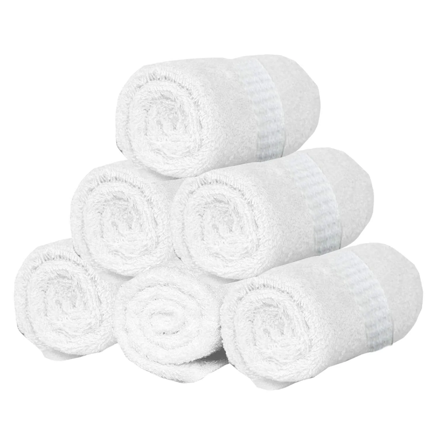 Kuber Industries Cotton 400 GSM 6 Pieces Full Size Bath Towel Set 60x30 (White) -CTKTC8637