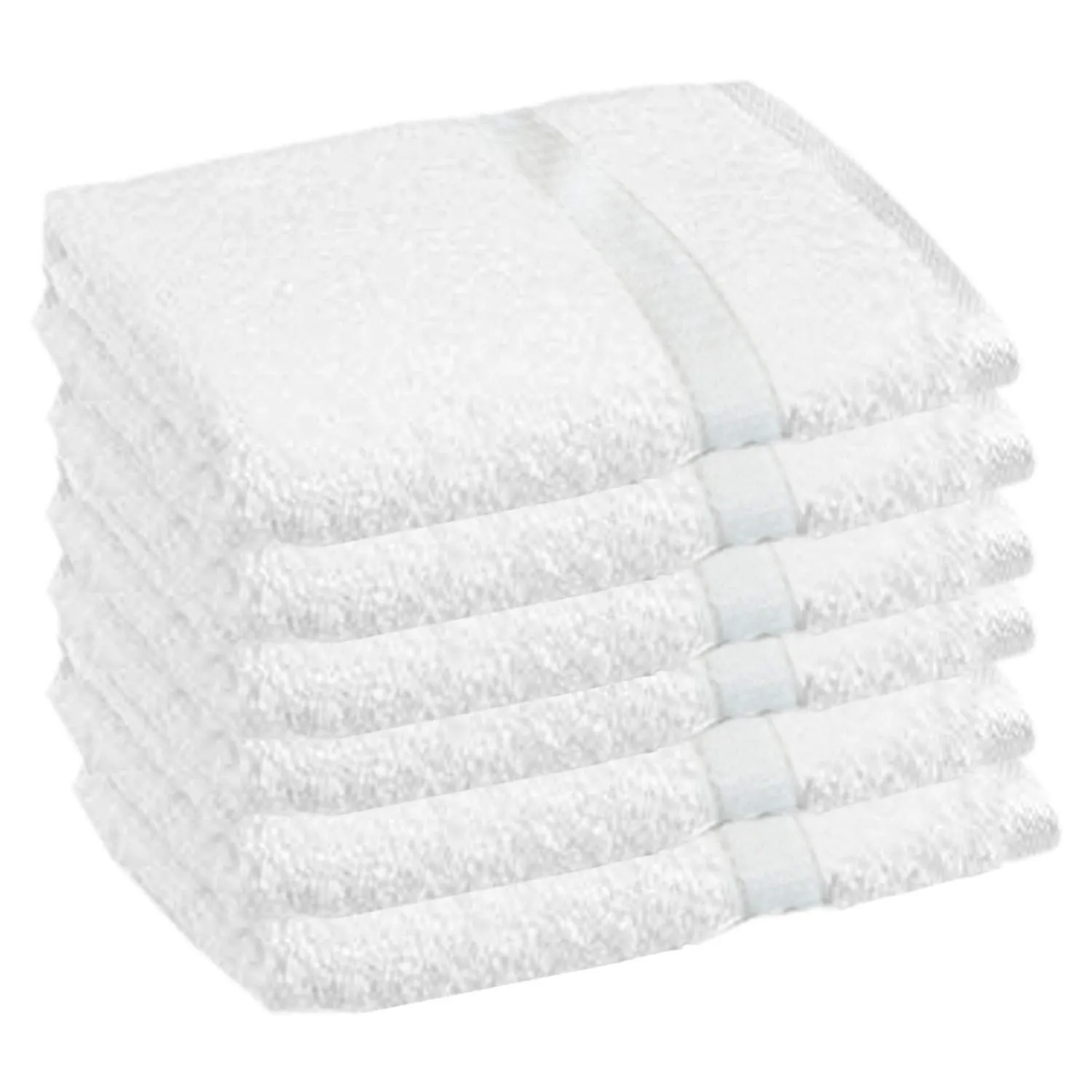 Kuber Industries Cotton 400 GSM 6 Pieces Full Size Bath Towel Set 60x30 (White) -CTKTC8637