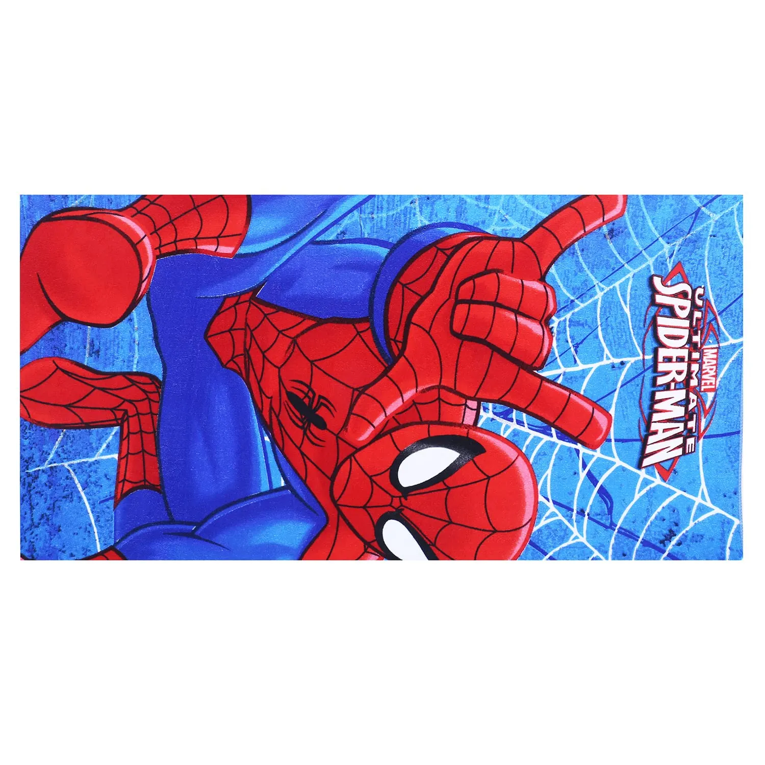 Kuber Industries Marvel Spiderman Kids Bath Towel|Soft Cotton Towel for Kids|Sides Stitched Baby Towel|400 GSM Toddler Bath Towel|24x48 Inch (Red)