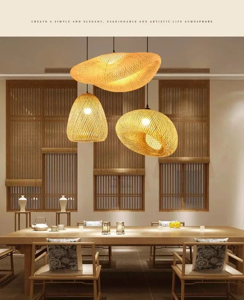 LED Handmade Rattan Chandelier