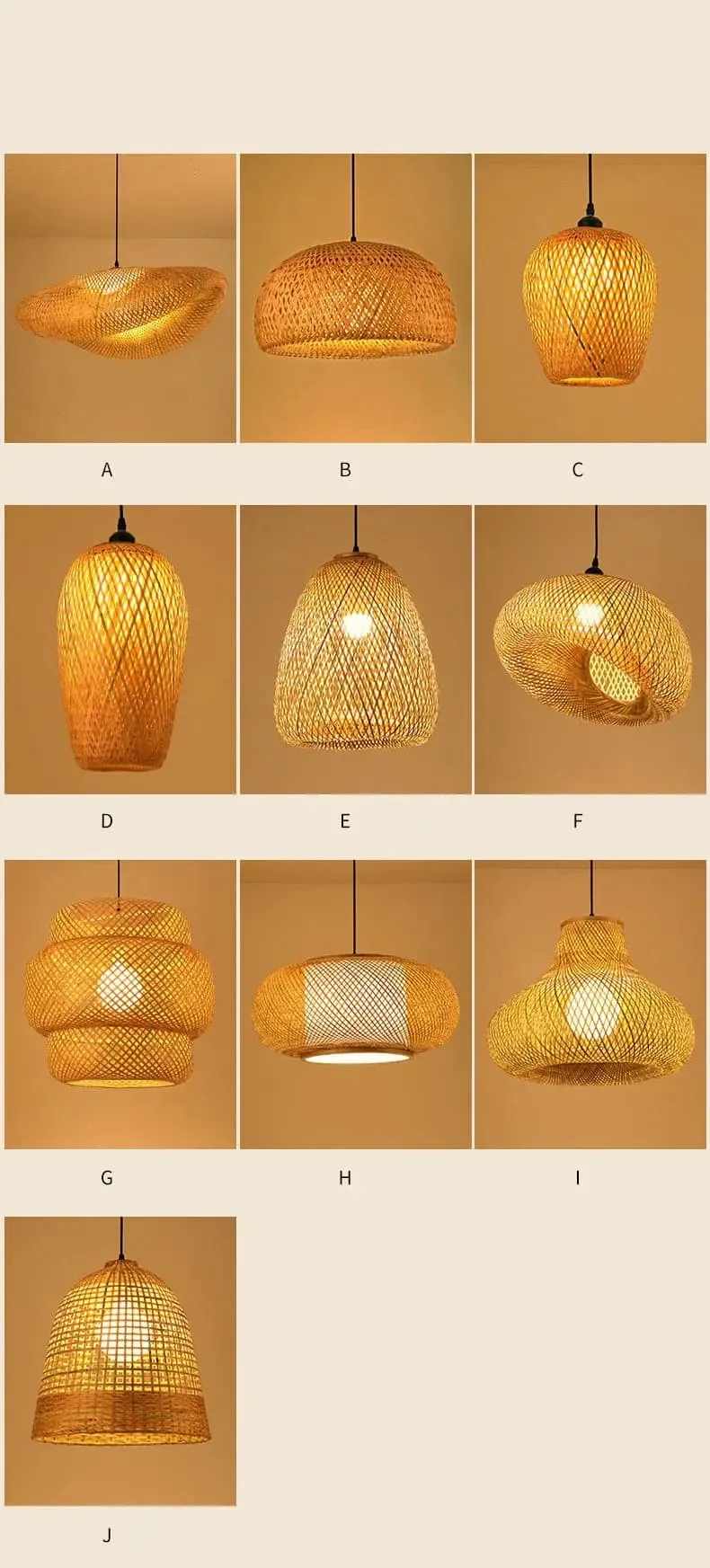 LED Handmade Rattan Chandelier