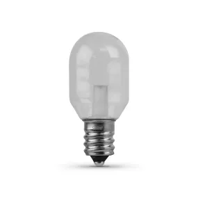 LED light bulb T6 Tubular, Clear, Candelabra Base, E12 Base, 3000K, 50 Lumens, Desk Lamp Bulb