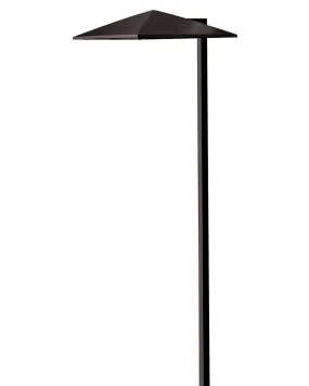 LED Path Light from the Harbor Path Collection in Satin Black Finish by Hinkley