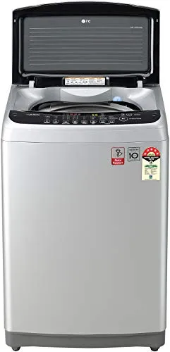 LG 8.0 Kg Inverter Fully-Automatic Top Loading Washing Machine (T80SJSF1Z, Middle Free Silver)