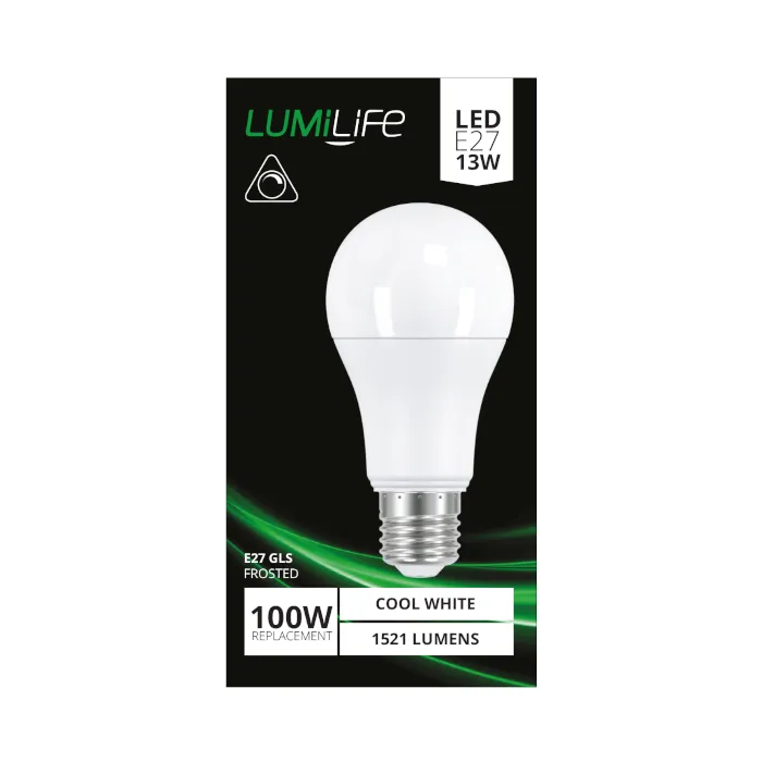 LUMiLiFe 13W E27 Standard GLS LED Bulb - Dimmable - 1521lm - 4000K