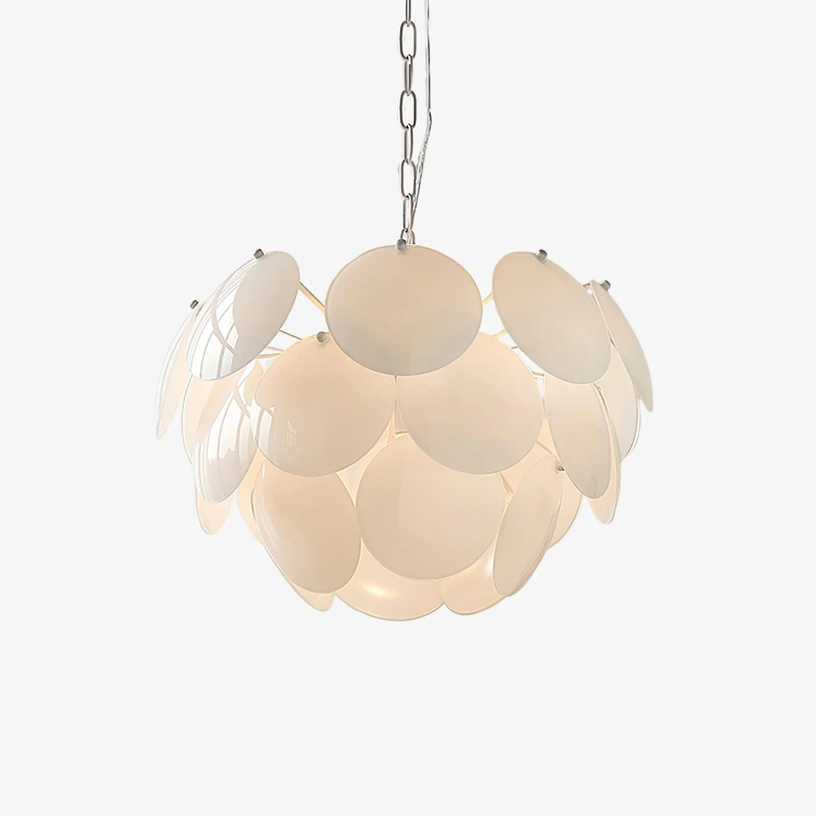 Luminous Petal Glass Chandelier